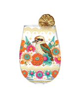 Lisa Pollock Brilliant Kookaburra Stemless Golden Glamour Glass – 600ml