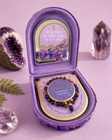 Lisa Pollock  Amethyst Crystal Point Bracelet – Gift Boxed Jewellery with Mirror