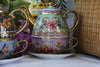 Lisa Pollock  Vintage Kookas Ceramic Tea for One Set – 600ml Teapot, 300ml Cup & Plate