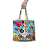 Lisa Pollock Priscilla Reusable Shopping Bag – Poly-Linen, 45cm