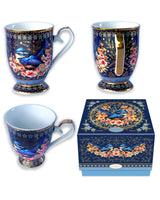 Lisa Pollock Blue Wrens Ceramic Cup – 370ml Gift Boxed Tea & Coffee Mug