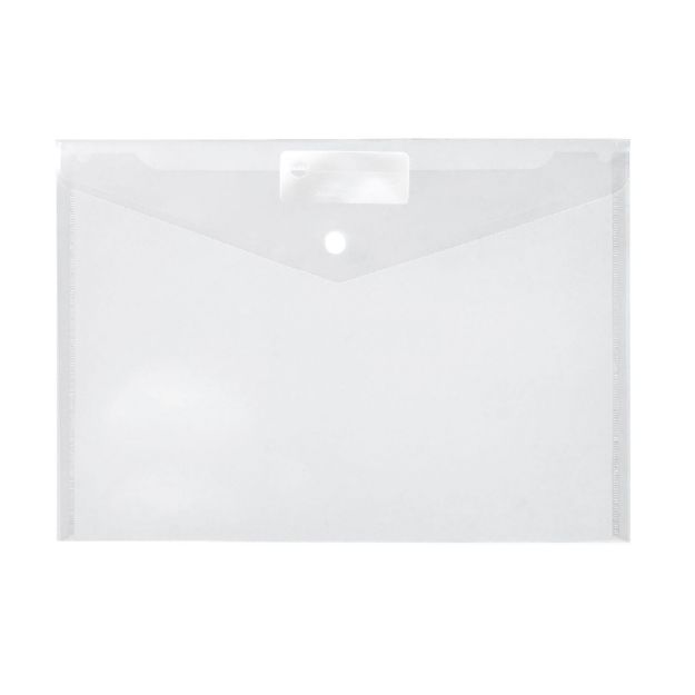 Picture of Marbig Document Envelope A4 PP with Press Stud Clear