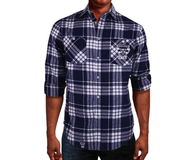 Picture of GEELONG CATS RINGBARK FLANNEL SHIRT