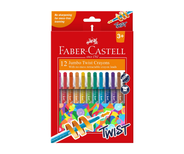 Picture of Faber Castell Jumbo Twist Crayons Assorted Box 12